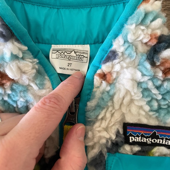 SOLD Patagonia Retro Pile Fern Dell Vest, 2T - Picture 3 of 6